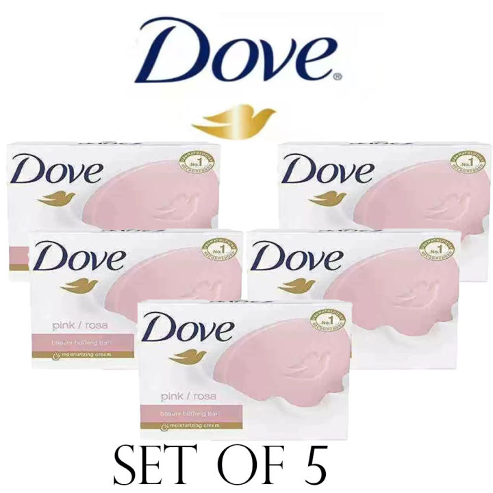 "CANDID SHOP" ( Set of 5 ) Dove Soap (Pink/Rosa) 135g