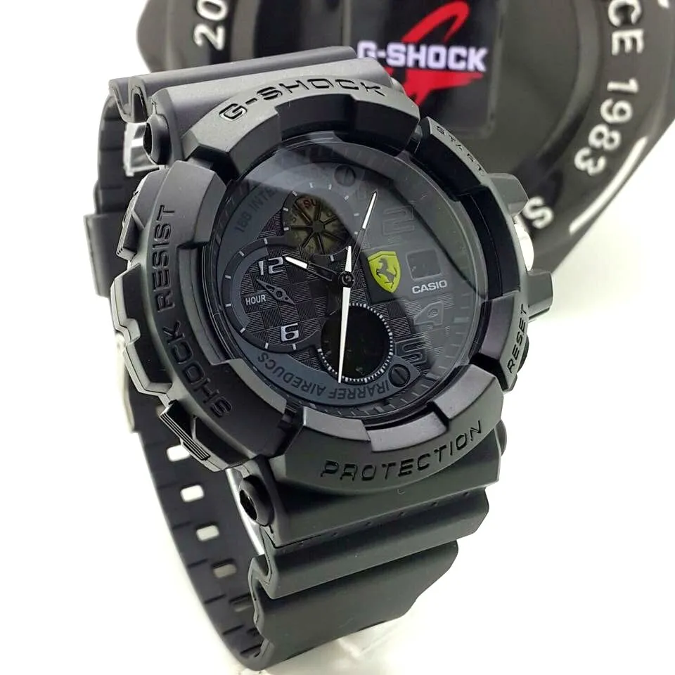 Malaysia 2 years warranty CASIO G Shock Ferrari Digital Sports LED Men Watches Watch Jam Tangan Lelaki Free BOX Lazada