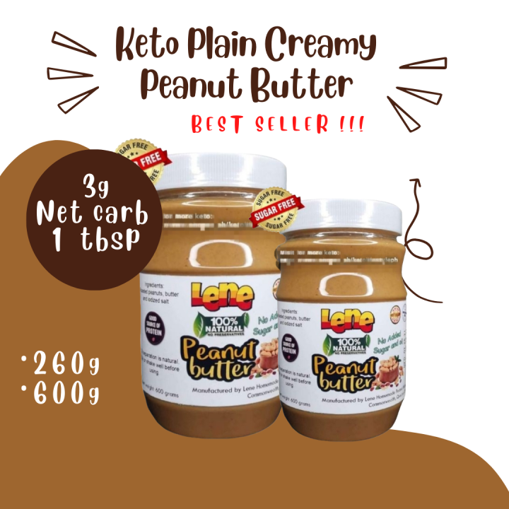 KETO Creamy Peanut Butter BIG SIZE 600grams (100 ROASTED PEANUTS /SugarFree/DiabeticFriendly