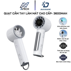 Quạt Cầm Tay Cao Cấp Dux Ducis DT80 Nhiều Cấp Độ Gió Sử Dụng Tới 12h Mạnh Mẽ Mang Đi Dễ Dàng