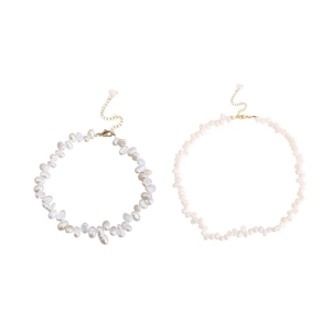 Elegant Irregular Natural Freshwater Pearls Bracelet/Necklace for Women Fashion Beaded Trendy Accessories