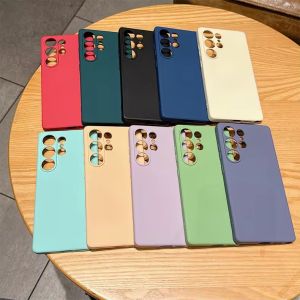 เคส TPU สีพื้น กำมะหยี่ กันกล้อง Samsung Galaxy S22Ultra S23FE S23Ultra S24Plus S24FE S25Ultra