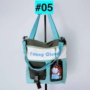 กระเป๋าสะพายข้างเนื้อผ้าแคนวาสสไตล์เกาหลีใส่ของได้เยอะ