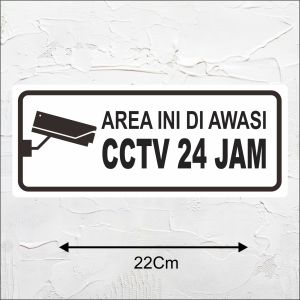 YS Sign Board Akrilik CCTV 24 Jam /papan penanda CCTV