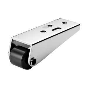 4ชิ้นล้อเลื่อนประตูลูกรอกสแตนเลสแบบมัลติฟังก์ชันที่ยึดประตูโหลดแบบหมุนส้นแบนล้อฮาร์ดแวร์ลูกกลิ้งนวดขาโต๊ะ