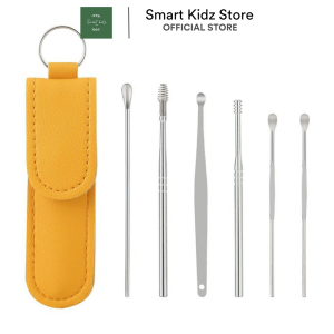 Alat Pembersih Telinga Korek Kuping Bahan Stainless Steel Anti Karat Free Dompet Isi 6 pcs
