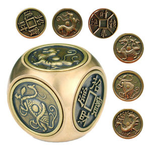 Six-d Four Beasts Copper Fidget Spinner EDC Cube Antistress Fidget Toys Decompression Stress Relief Toys For Kids Gift