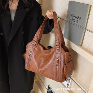AE Large-capacity vintage tote bag for women 2024 New stylish and textured work and commuting bag short-trip travel crossbody bag