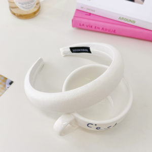 ที่คาดผมฟองน้ำปีกกว้างสีมาการองสำหรับผู้หญิงสไตล์เกาหลีแฟชั่นสาวที่คาดผมล้างหน้า