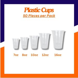 Plastic Cups (50 pcs/ Pack) | Party Cups | Palamig Cups