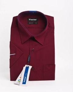 Áo sơ mi tay ngắn Việt Tiến (Bordeux)