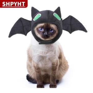[COD] SHPYHT TOY Cute Pet Halloween Dog Cat Costume Originality Small Dogs Cat Cosplay Bat Pumpkin Headgear Hat Cat Headgear Pet Supplies