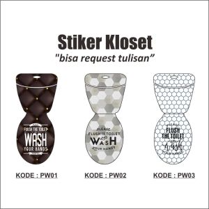 STICKER KLOSET DUDUK / STIKER TOILET / STIKER KAMAR MANDI MOTIF 50 - 56