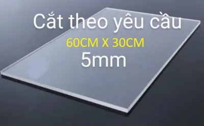 Tấm nhựa mica trong suốt dày 5mm và 3mm nhận cắt kích thước theo yêu cầu