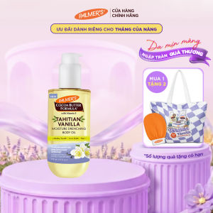 [Mới] Dầu Dưỡng Thể Toàn Thân Palmers Tahitian Vanilla Body Oil 192ml - Dưỡng Ẩm 72h Căng Bóng & Không Bết Dính