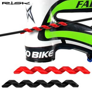 5/10pcs RISK RC129 Bike Cable Housing Protector Bicycle Frame Protection Guard Rubber Sleeve Spiral Wrap Shift Derailleur Brake Cable