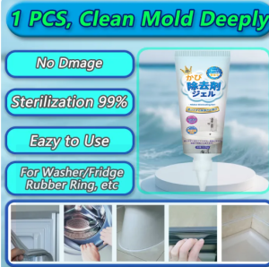 🏠 Keep Your Home Spotless – Strong Mold Remover Gel for Kitchen Bathroom Washer & Refrigerator Rubber Seals