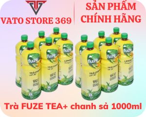 Trà chanh với sả FUZETEA+ chai 1L