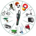 BOSCH Easy Pump New ปั๊มลมไร้สายขนาด 3.6 V แรงอัดสูงสุด 10.3 บาร์ (150 PSI) พร้อมระบบ Auto Stop ความยาว 24 ซ.ม. น้ำหนัก 0.4 ก.ก. ขาร์จ USB-C #0603947080. 