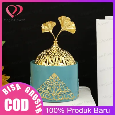 Dupa Mabkharah Keramik Arab Bahan Logam Warna Emas Dupa Burner Home Office Teahouse Gunakan Buddha Dupa Pemegang Lotus