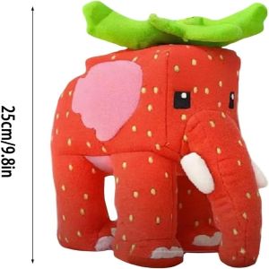 ZOOGGJZ ช้างสตรอว์เบอร์รี ขโมยตุ๊กตา Brainrot บ้านเลขที่ 9 น่ารัก ของเล่นตุ๊กตา น่ารัก นุ่มนวล หมอนนุ่ม ของขวัญสำหรับเด็ก