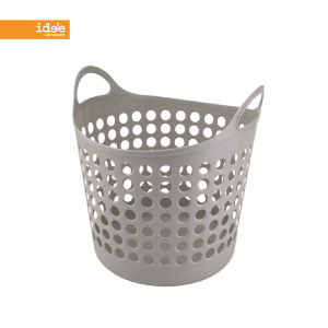 idee ตะกร้าพลาสติกทรงกลม แบบนิ่ม (รุ่น PN861) มีหูหิ้วใช้งานสะดวก ขนาดใหญ่ใส่ของได้เยอะ ยืดหยุ่น ทนทาน