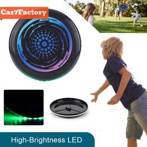 【New Arrival】 Night Glow LED Flying Disc with 49 Lights for Outdoor Sports Bright Light-Up Flying Disc for Camping and Beach Play