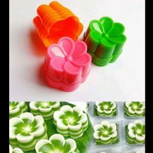 Cetakan kue putu ayu cetakan puding nasi bento motif bunga melati jasmine jumbo 9 cm 1 pcs