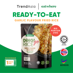 EATWHERE DingGo Rice Garlic Flavour Fried Rice Halal Microwaveable Ready To Eat Fried Rice 210g Nasi Goreng