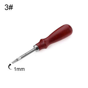 Leathercraft Beveler Skiving Edge Craft Keen Edge Cutting Tool For Leathercraft Edge Cut Beveling V-shaped Blade Round Center Leather Edge Beveler Skiving Beveling Knife Cutting Hand Craft Tool with Wood Handle DIY Tools