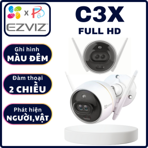 CAMERA IP WIFI EZVIZ C3X FULL HD - Ống Kính Kép Đàm Thoại 2 Chiều AI Phân biệt người và vật Ban đêm có màu
