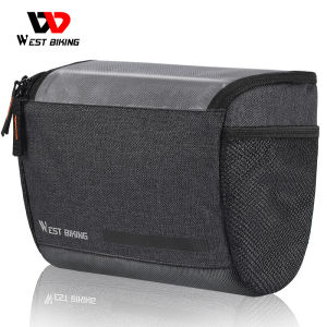 WEST BIKING Bicycle Bag Front Tube Bag Waterproof Bicycle Handlebar Basket Pack Front Frame Pannier Bicycle Accessories
