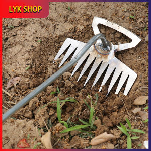 Weeding Artifact Dual Purpose Weeding Tool 11 Teeth Thicken Manganese Stee Garden Weeder