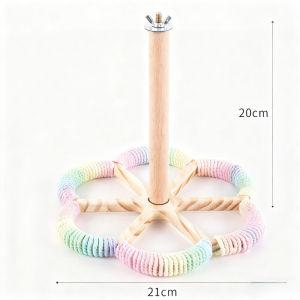 360° Rotary Tabletop Bird Perch Interactive Parrot Toy Windmill Parakeet Toys Birds Cage Accessories