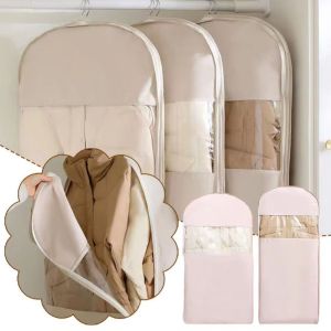 ZM10Q กันฝุ่นกันฝุ่น ฝาปิดกันฝุ่นอัด ทนทานต่อการใช้งาน พับเก็บได้ ที่เก็บของในตู้เสื้อผ้า อุปกรณ์ป้องกันเสื้อผ้า การประหยัดพื้นที่ ถุงเก็บเสื้อผ้าตามฤดูกาล ของใช้ในครัวเรือน