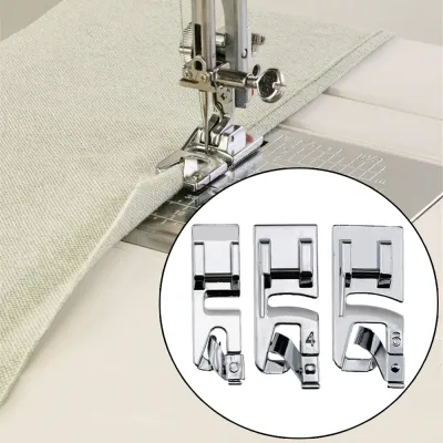 3mm 4mm 6mm Narrow Rolled Presser Foot Set for Sewing Machine Singer Brother Babylock Euro Pro Janome