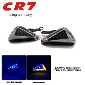 Lampu Sen Tempel LED Segitiga Lampu Sein Senja Neon R15 R25 Cbr Gsx Ninja Vixion 2 Mode Universal