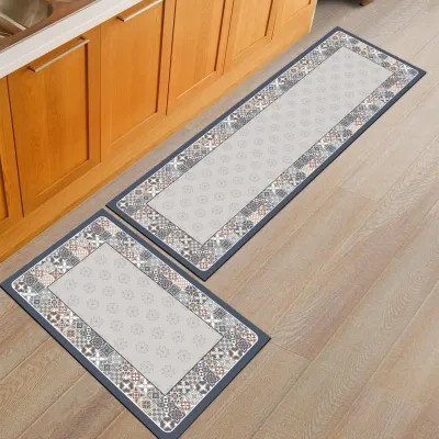 IRARU STORE Keset Kaki Dapur 2in1 (1SET DAPAT 2PCS) Anti Slip Keset dapur Kitchen Trendy Floor Mat