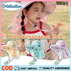 Oldlaiben Childrens Sunscreen Hat Kids Boys Girls Caps Big Brim Sun Hat Anti Ultraviolet Summer