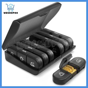 WESHOP88 1pcs 7 Day Weekly Pill Organizer with Large Containers Portable Travel Pill Box 3 Times a Day