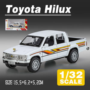 LEO 1:32 Toyota Hilux Pickup Truck Diecast โมเดล รถอัลลอยด์รถยนต์ของเล่นคอลเลกชันของขวัญสําหรับเด็กชายสาว ของเล่นเด็ก