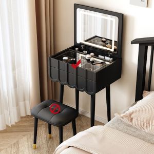 Dressing Table With Mirror And Storage  Dresser Table With Mirror  Vanity Table With Mirror French Cream Style Flip Dresser Super Narrow 梳妆台