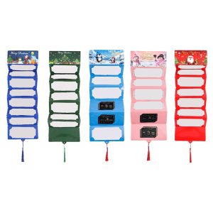 Santa Holiday Holder 10 Pocket Gift Envelope Reusable Paper Design Christmas Celebration Party Accessory