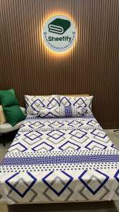 Sheetify I Aura Velvet I 3in1 Bedsheet Set w/ 2 Pillowcase 18X28 I Canadian Cotton I Full garter