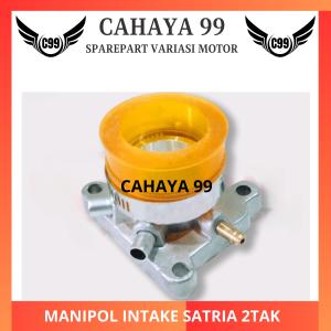 C99 Manipol Manifold Satria 2TAK PE 24 26 28 30 32 34 36 PWK 28 Manipol Intek Karbu Teflon Satria Hiu PnP Bahan Tebal CNC