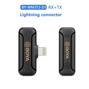 BOYA BY-WM3T2 2.4GHz Wireless Lavalier Microphone Audio Sound Recording Vlog Mic For Smartphone