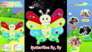 Sensory Butterfly Color Sorting Toy For Student Kids Lovely Fine Motor Skill Hand Relaxation Toy for Parents-Children