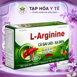 Tạp hóa y tế L-Arginine Cà gai leo - xa đen viên nang mềm 100% tự nhiên bổ gan khỏe Biotin Vitamin B6 B12 Giảo cổ lam