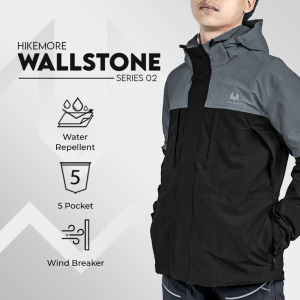 Jaket Gunung Hoodie Outdoor Pria  Wallstone 02 Hikemore  Terbaru