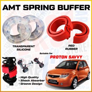 ♾️ For Proton Savvy AMT Car Spring Buffer Shock Absorber Spring Rubber Bumper Cushion Transparent Silicone Buffer